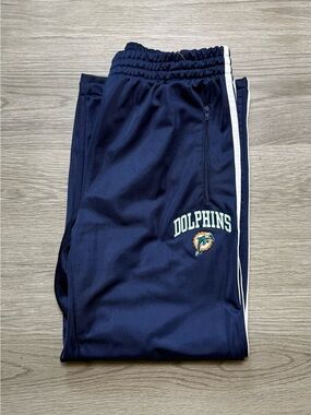 NFL Navy and White Dolphins Track Joggers